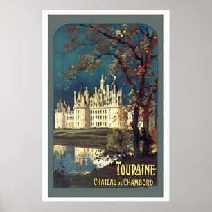 Château de Chambord i Loire-dalen Touraine Poster