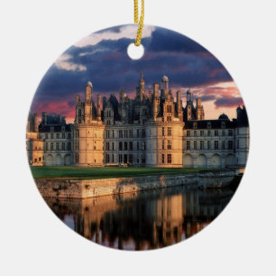 chateau de chambord slott, Loire Valley, frankrike Julgransprydnad Keramik
