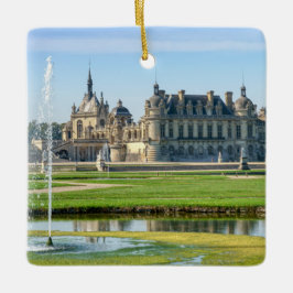 Chateau de Chantilly och Le Notre Garden - Frankri Julgransprydnad Keramik