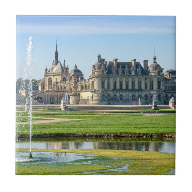 Chateau de Chantilly och Le Notre Garden - Frankri Kakelplatta (Framsidan)