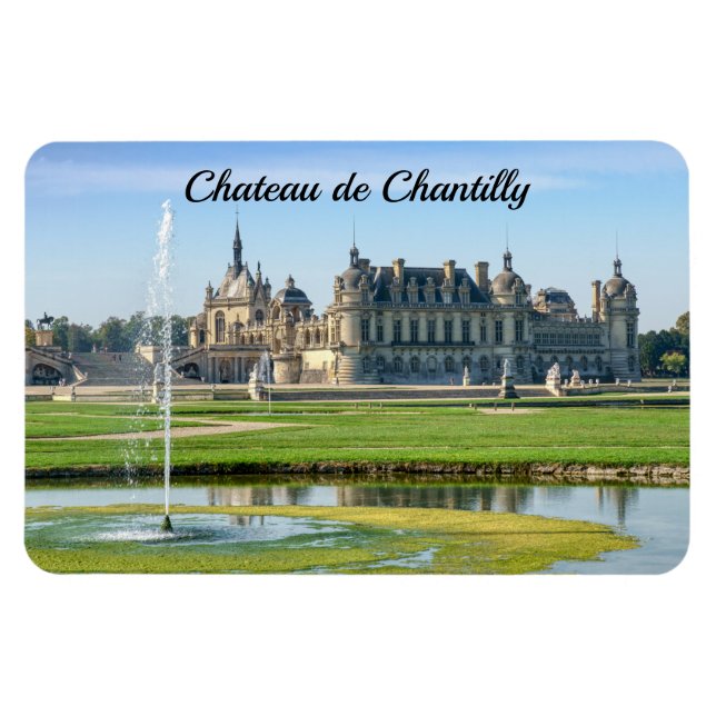 Chateau de Chantilly och Le Notre Garden - Frankri Magnet (Horisontell)