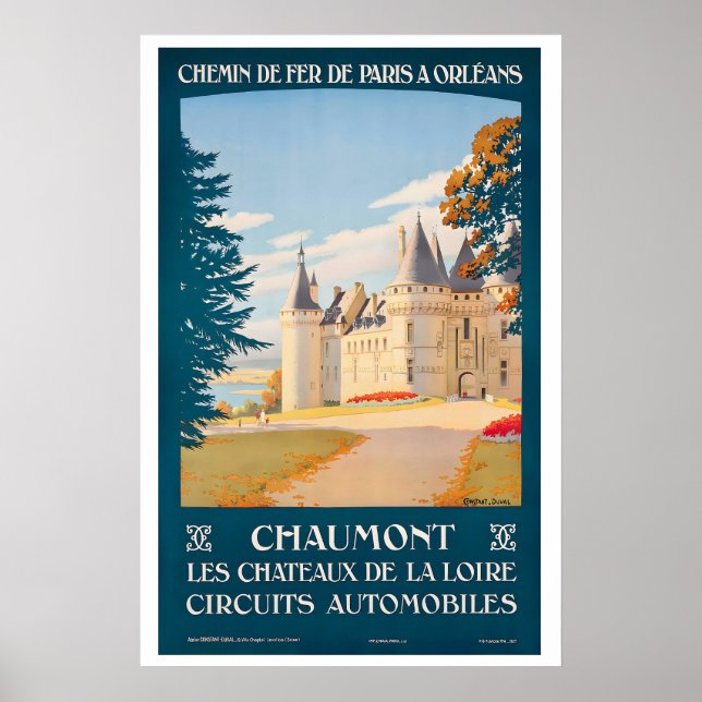 Chateau de Chaumont Slott i Loire-dalen Poster (Framsidan)