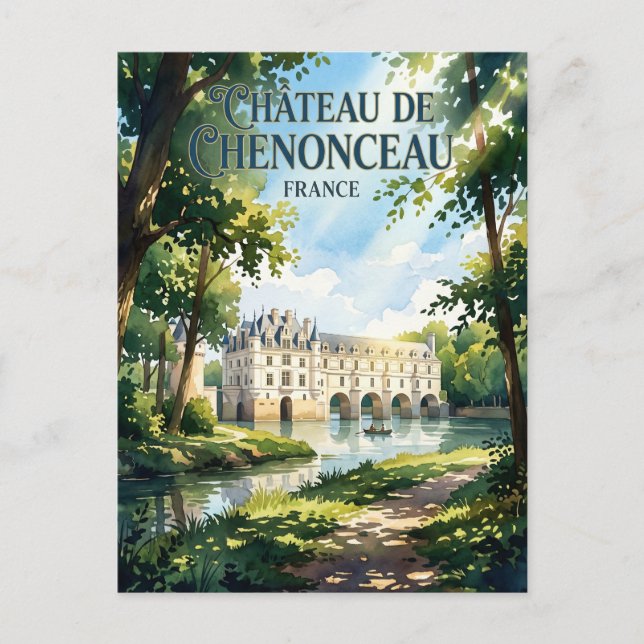 Château de Chenonceau Frankrike Vykort (Framsida)