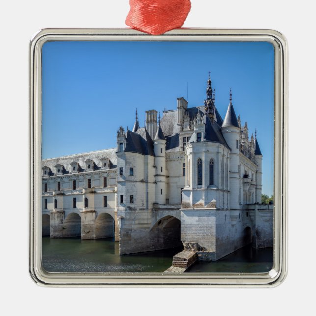 Chateau de Chenonceau i Loire Valley - Frankrike Julgransprydnad Metall (Framsidan)