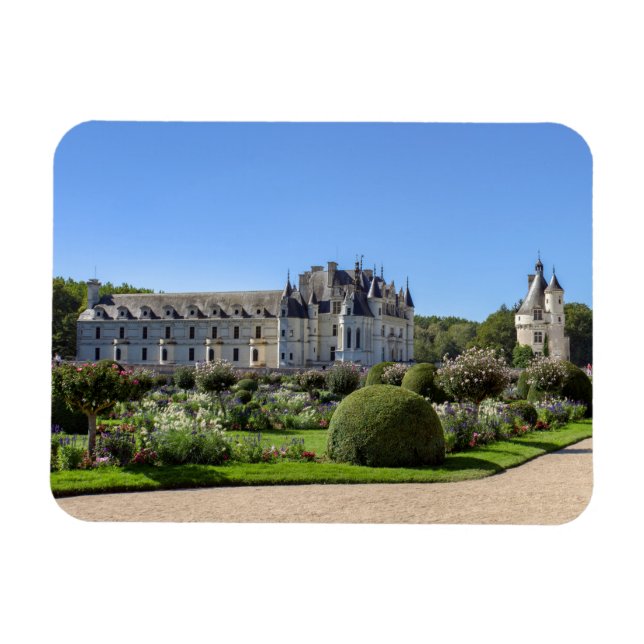Chateau de Chenonceau i Loire Valley - Frankrike Magnet (Horisontell)