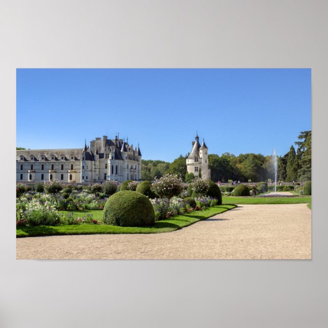 Chateau de Chenonceau i Loire Valley - Frankrike Poster (Framsidan)