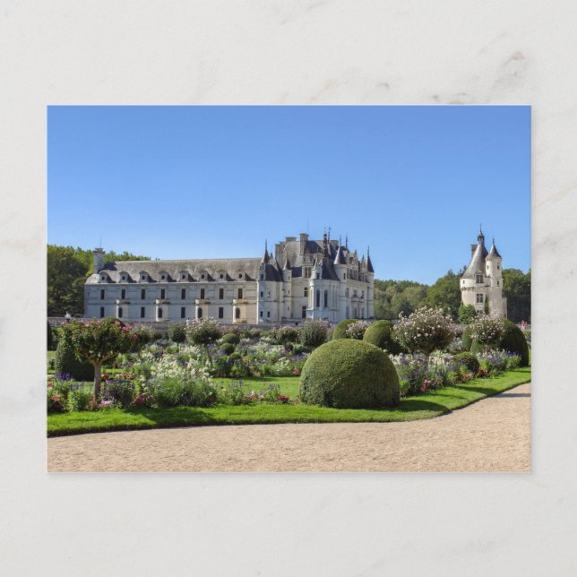Chateau de Chenonceau i Loire Valley - Frankrike Vykort (Framsida)
