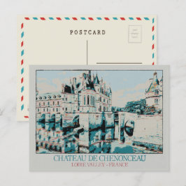 Château de Chenonceau i Loire valley, Frankrike Vykort