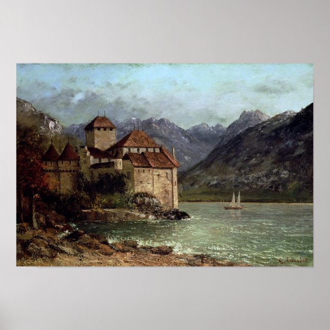 Chateau de Chillon, 1875 Poster (Framsidan)