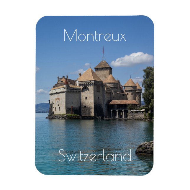 Chateau de Chillon i Montreux, Schweiz Magnet (Vertikal)