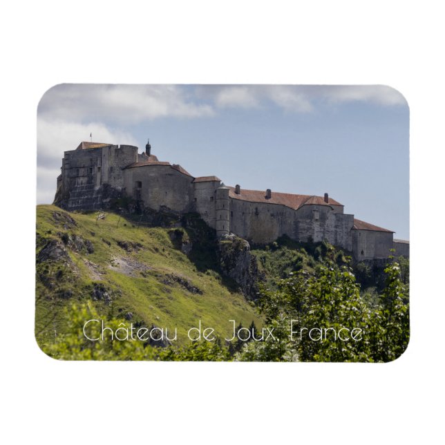 Château de Joux, Doubs, Frankrike Magnet (Horisontell)