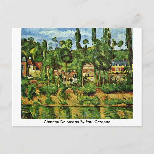 Chateau De Medan av Paul Cezanne Vykort (Framsida)