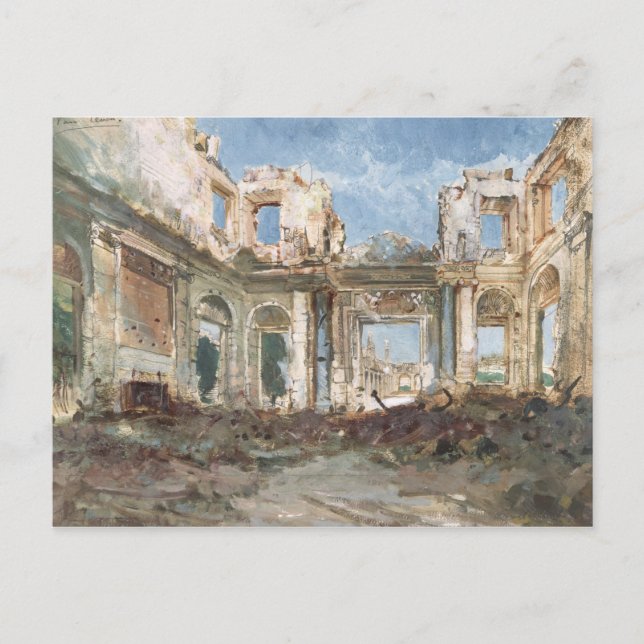 Chateau de Saint-Cloud efter branden Vykort (Framsida)