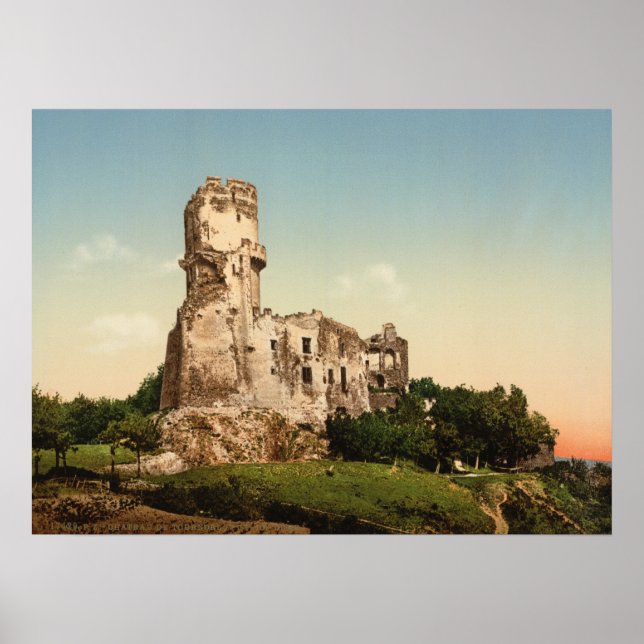 Chateau de Tournoel, Clermont-Ferrand, Frankrike Poster (Framsidan)