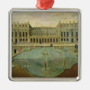 Chateau de Versailles från den trädgårds- sidan Julgransprydnad Metall