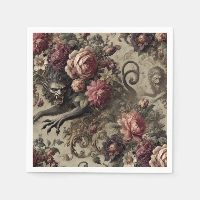 Château des Loups - Gothic Baroque Werevarg Pappersservett (Framsidan)