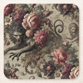 Château des Loups - Gothic Baroque Werevarg Pillow Underlägg Papper Kvadrat