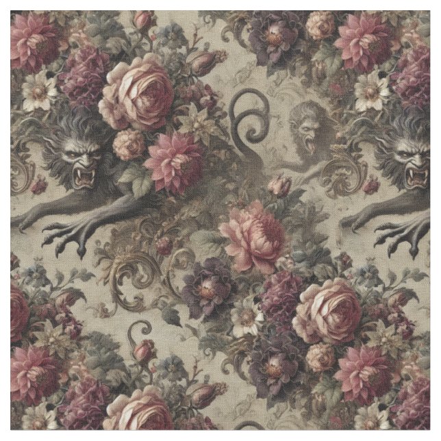 Château des Loups - Gothic Classic Tile Tyg (Närbild)