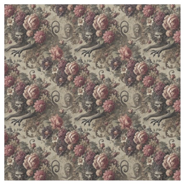 Château des Loups - Gothic Classic Tile Tyg (Närbild)