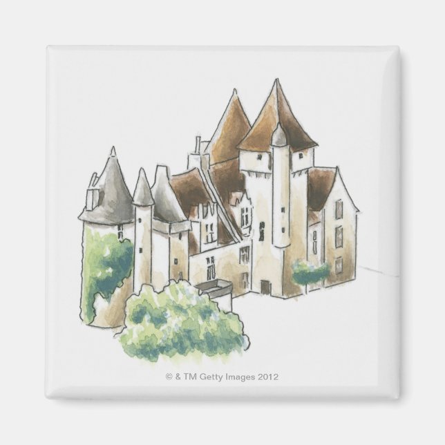 Chateau des Milandes, Frankrike Magnet (Framsidan)