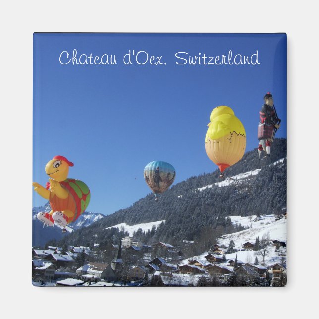 Chateau d'Oex, Schweiz Magnet (Framsidan)