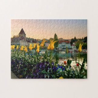 Chateau d'Ouchy, Lausanne, Schweiz Puzzle Pussel