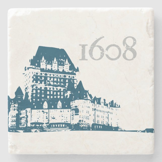 Chateau Frontenac 1608 Quebec lilja Stenunderlägg (Framsidan)