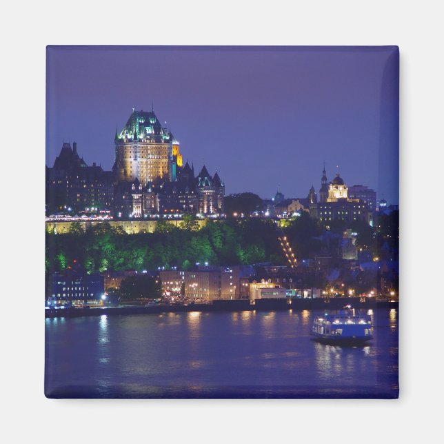 Chateau Frontenac Castle Night Quebec City Magnet (Framsidan)