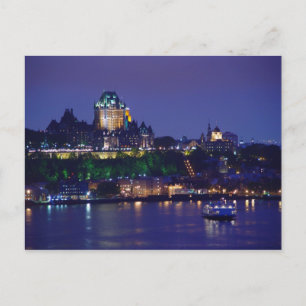 Chateau Frontenac Castle Night Quebec-vykort Vykort