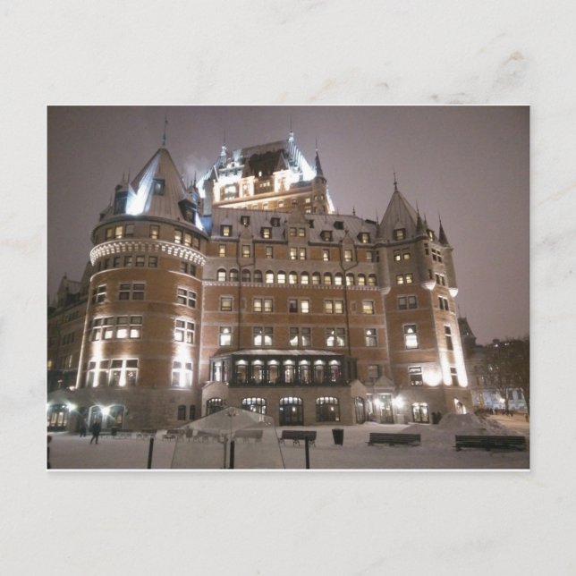 Château Frontenac i natt Vykort (Framsida)