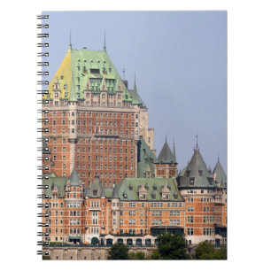 Chateau Frontenac i Québec, Kanada. Anteckningsbok Med Spiral