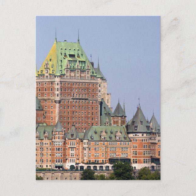 Chateau Frontenac i Québec, Kanada. Vykort (Framsida)