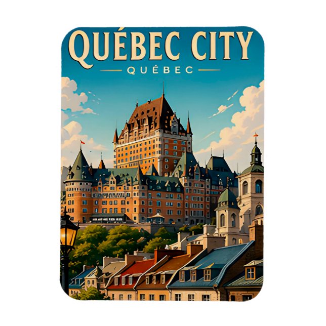 Château Frontenac i Québec Magnet (Vertikal)