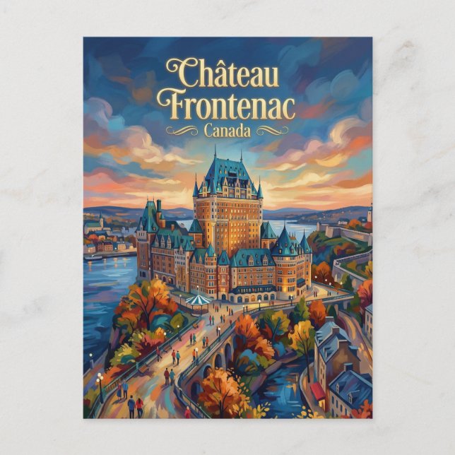 Château Frontenac Kanada Vykort (Framsida)
