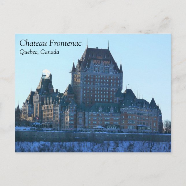 Chateau Frontenac, Quebec, Kanada Vykort (Framsida)