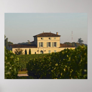 Chateau Lafleur Petrus och vineyard i Pomerol, Poster