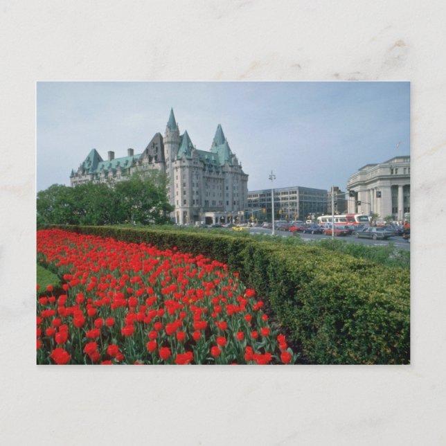 Chateau Laurier Hotel, Ottawa-blommor Vykort (Framsida)