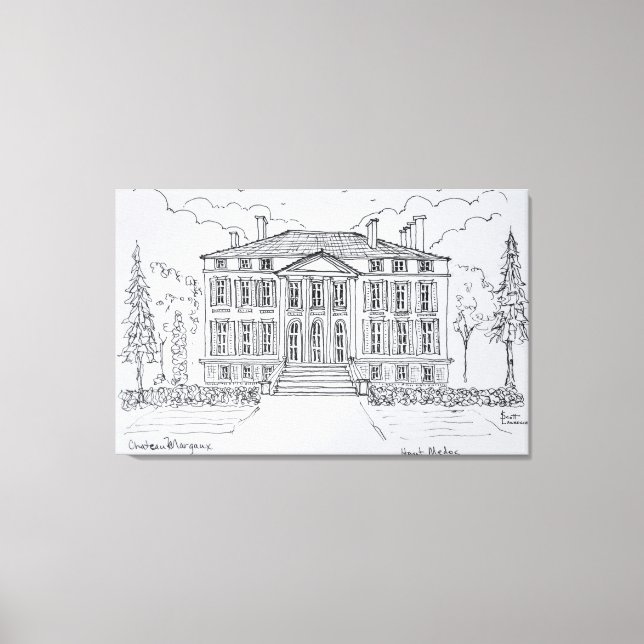 Chateau Margaux | Bordeaux, Frankrike Canvastryck (Framsida)