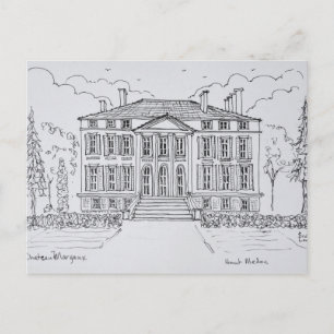 Chateau Margaux Bordeaux, Frankrike Vykort