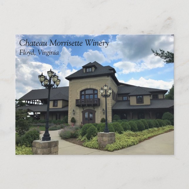 Chateau Morrisette Winery, Floyd, Virginia Postcar Vykort (Framsida)