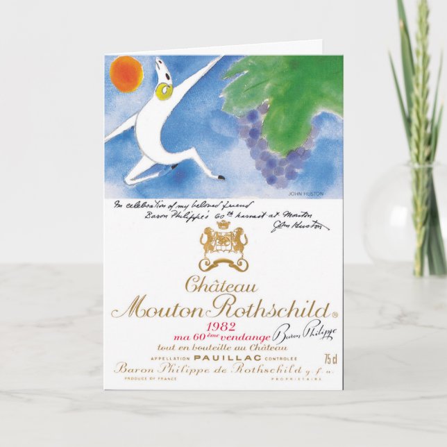 Chateau Mouton Rothschild 1982 - Tom Kort  (Framsida)