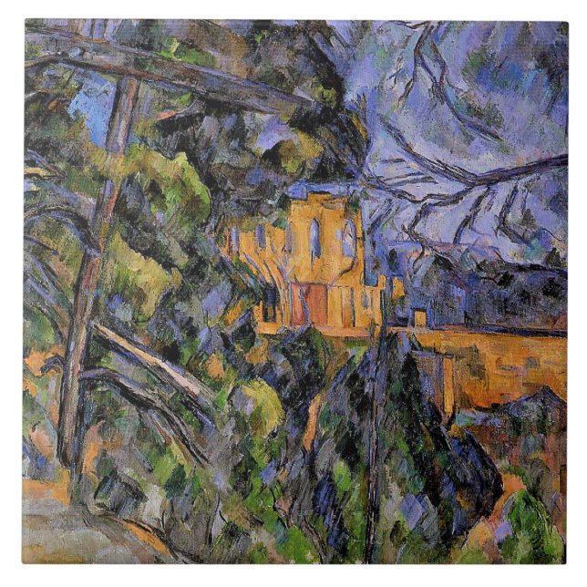 Chateau Noir av Paul Cezanne Kakelplatta (Framsidan)
