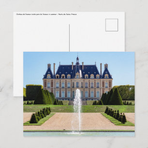 Chateau och parc de Sceaux på sommaren - Frankrike Vykort