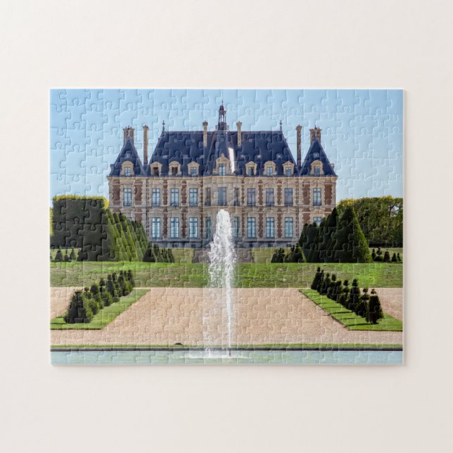 Chateau och parc de Sceaux under sommaren - Frankr Pussel (Horisontell)