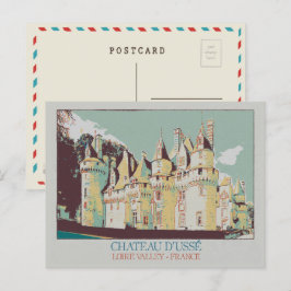 Château of Ussé i Loire valley, Frankrike Vykort