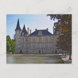 Chateau Pichon Longueville Baron och damm Vykort