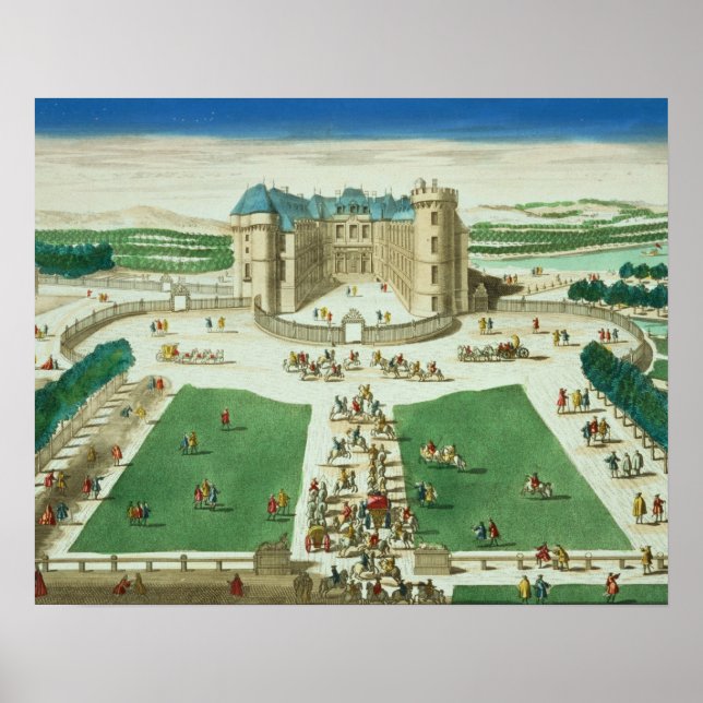 Chateau Rambouillet, graverad av Antoine Aveli Poster (Framsidan)