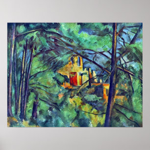 Chateau som är noir vid Paul Cezanne Poster