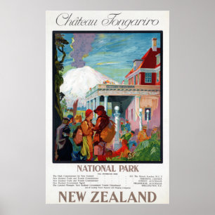 Chateau Tongariro National Park Nya Zeeland Poster