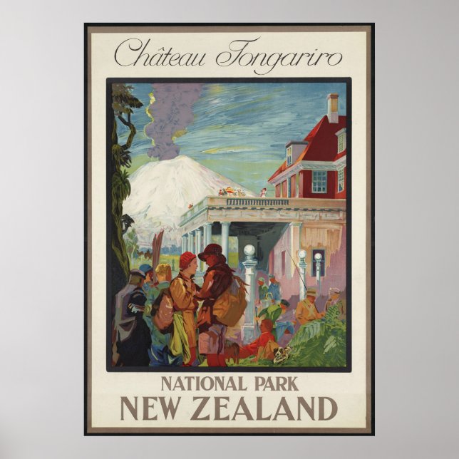 Chateau Tongariro Nya Zeeland Poster (Framsidan)
